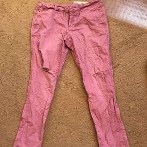 Loft by Ann Taylor pink boyfriend pants. Size 6p